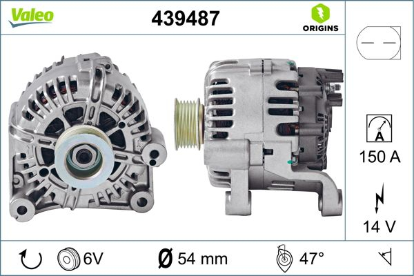 Alternator (14V, 150A) potrivit BMW 3 (E46), 5 (E39), X3 (E83) 2.0D 2.5D 3.0D 01.96-12.07