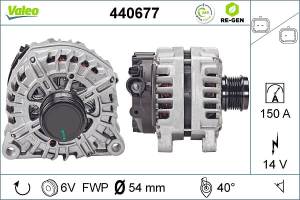 Alternator (14V, 150A) potrivit DS DS 3, DS 4, DS 5; CITROEN BERLINGO, BERLINGO MULTISPACE, BERLINGO MINIVAN, C3 AIRCROSS II, C3 II, C3 III, C3 PICASSO, C4 AIRCROSS, C4 CACTUS 1.4D-2.0D 03.06-