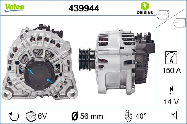 Alternator (14V, 150A) potrivit FORD C-MAX II, FOCUS III, GRAND C-MAX, KUGA II 2.0D 03.13-