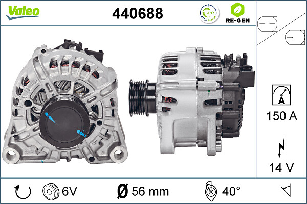 Alternator (14V, 150A) potrivit FORD C-MAX II, FOCUS III, GRAND C-MAX, KUGA II 2.0D 03.13-