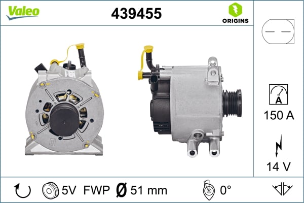 Alternator (14V, 150A) potrivit MERCEDES A (W168), A (W169), VANEO (414) 1.7D 2.0D 07.98-06.12