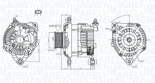 Alternator (14V, 150A) potrivit NISSAN NAVARA NP300, PATHFINDER III 2.5D 01.05-