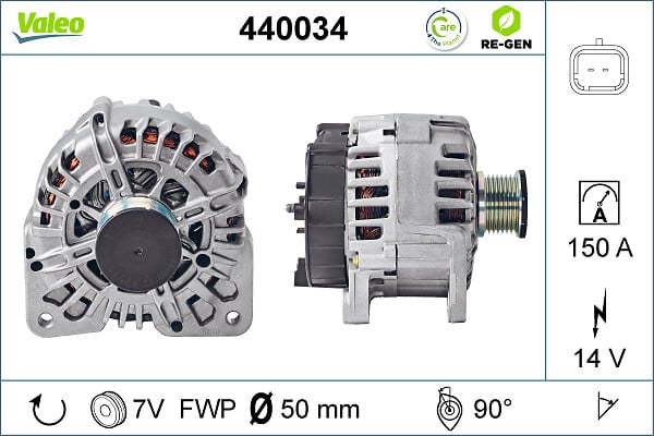 Alternator (14V, 150A) potrivit NISSAN PRIMASTAR; OPEL MOVANO B, VIVARO A; RENAULT ESPACE IV, LAGUNA II, TRAFIC II, VEL SATIS 2.0 2.0D 2.3D 03.01-