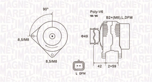 Alternator (14V, 150A) RENAULT LAGUNA II 1.9D intre 2001-2007