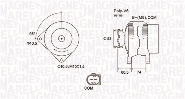 Alternator (14V, 170A) BMW Seria 5 (E60), 5 (E61), 6 (E63), 6 (E64), 7 (E65, E66, E67) 2.0D-5.0 intre 2002-2010