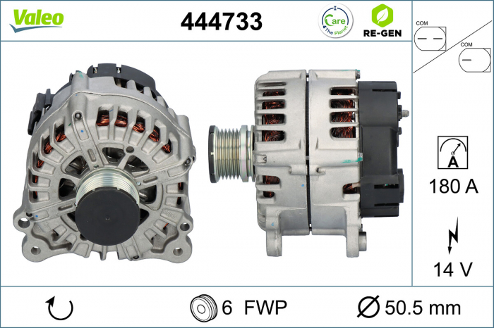 Alternator (14V, 180A) potrivit AUDI A4 ALLROAD B8, A4 B8, A5, A6 C7, Q5 2.0D 11.07-09.18