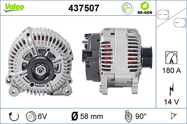 Alternator potrivit AUDI A6 ALLROAD C6, A6 C6, A8 D3, Q7; VW TOUAREG 2.7D-4.2D 2003-2015 - (14V, 180A) [3]