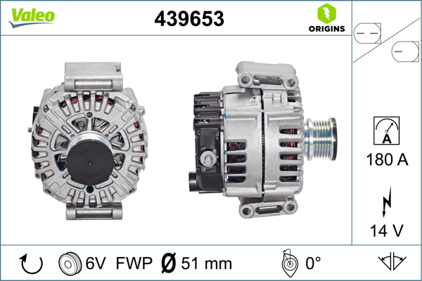 Alternator (14V, 180A) potrivit MERCEDES C T-MODEL (S204), C (W204), CLS (C218), CLS SHOOTING BRAKE (X218), E (A207), E (C207), E T-MODEL (S212), E (W212), GLE (W166), GLK (X204) 1.8-3.0D 09.03-