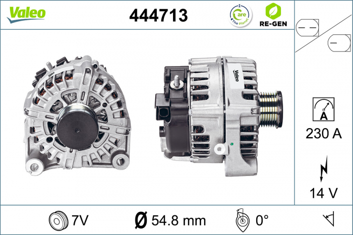 Alternator (14V, 220A) potrivit BMW 5 (F10), 5 (F11), 5 GRAN TURISMO (F07), 7 (F01, F02, F03, F04), X5 (E70), X6 (E71, E72), X6 (F16, F86) 3.0D 02.08-07.19