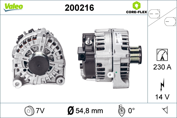 Alternator (14V, 230A) potrivit BMW 5 (F10), 5 (F11), 5 GRAN TURISMO (F07), 7 (F01, F02, F03, F04), X5 (E70), X6 (E71, E72), X6 (F16, F86) 3.0D 02.08-07.19 [3]