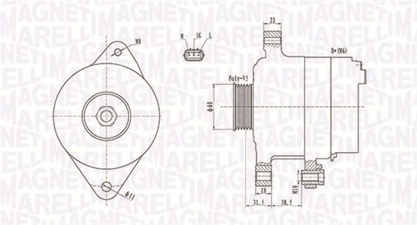 Alternator (14V, 70A) TOYOTA YARIS, YARIS VERSO 1.4D intre 2000-2005