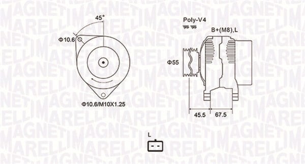 Alternator (14V, 80A) NISSAN MICRA C+C III, MICRA III, NOTE 1.0 1.2 1.4 dupa 2003