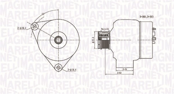 Alternator (14V, 90A) MERCEDES V (638 2), VITO (638) 2.3D intre 1996-2003