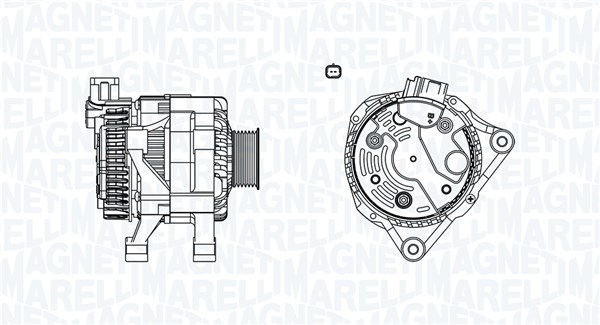 Alternator (14V, 90A) potrivit CITROEN C5 I, C8, XSARA, XSARA PICASSO; FIAT ULYSSE; PEUGEOT 206, 307, 407, 607, 807, BIPPER TEPEE, PARTNER MINIVAN; TOYOTA AYGO 1.1-2.2 04.97-