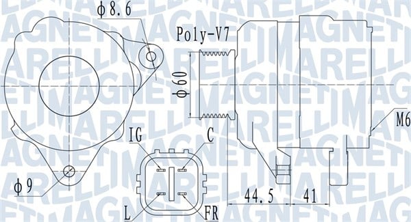 Alternator (14V, 90A) potrivit HONDA CIVIC IX, CIVIC VIII, FR-V 1.8 09.05-