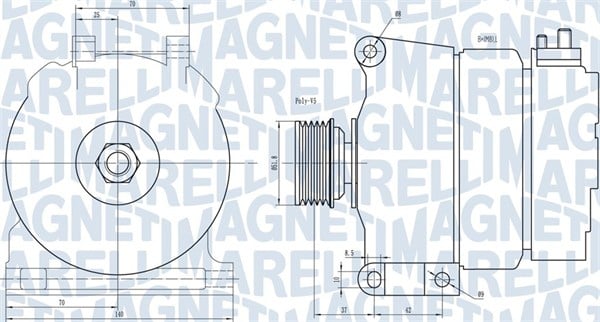 Alternator (14V, 90A) potrivit MERCEDES A (W168), VANEO (414) 1.4 1.6 07.97-07.05