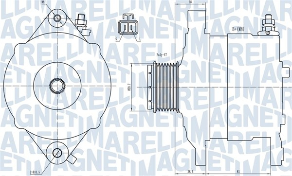 Alternator (14V, 90A) potrivit NISSAN PATROL GR V 3.0D 05.00-