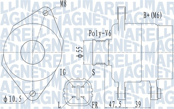 Alternator (14V, 90A) potrivit TOYOTA YARIS 1.3 08.05-12.12