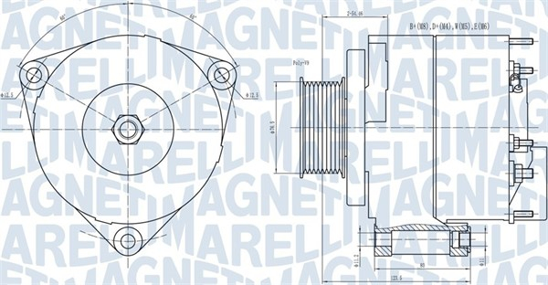 Alternator (28V, 80A) potrivit MERCEDES ACTROS, ACTROS MP2 MP3 11.9D 15.9D 04.96-