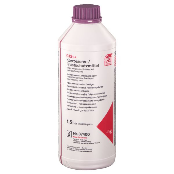 Antigel concentrat tip G12++/G40 1,5L, 1:1=-36°C, Si-OAT, mov, norma: MAN 324 SI-OAT; MB 325.5; MB 325.6; SCANIA TB 1451; VW TL 774-G, contine: mono-etilenglicol [2]