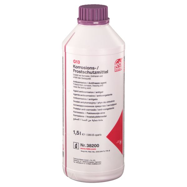Antigel concentrat tip G13 1,5L, 1:1=-36°C, mov, norma: VW TL 774-J, mono-etilen glicol [2]