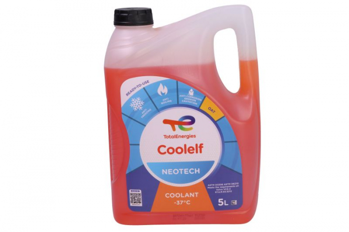 Antigel COOLELF tip G12+ G30 5L, -37 C, OAT, roz