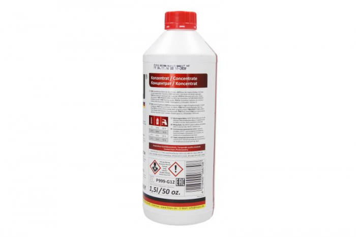 Antigel HEPU G12 ROSU CONCENTRAT 1,5 l , fara silicati, nitrati, amino-acizi sau fosfati [2]