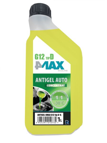 Antigel (tip de refrigerant G12/G30) (1x1L, 1KG), fara silicati, galben, standard: RENAULT Glaceol RX type D, contine: mono-etilenglicolului [1]