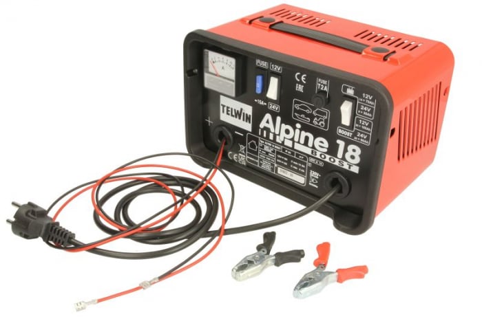 Aparat incarcat baterii auto 12 si 24 volti acumulatori cu acid ALPINE 18