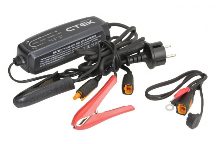 Aparat incarcat baterii auto CT5 POWERSPORT, voltaj incarcare: 12 V CTEK, curent incarcare: 2,3A, alimentare: 230V, tip baterie: AGM Ca Ca EFB GEL LFP Li-Fe Li-Iron LiFePO4 MF WET, compatibil cu BMW C