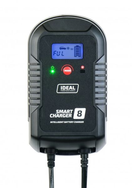 Aparat incarcat baterii auto SMART CHARGER 8 LCD, voltaj incarcare: 6 12 V IDEAL, curent incarcare: 4 8A, alimentare: 230V, tip baterie: AGM GEL MF WEL