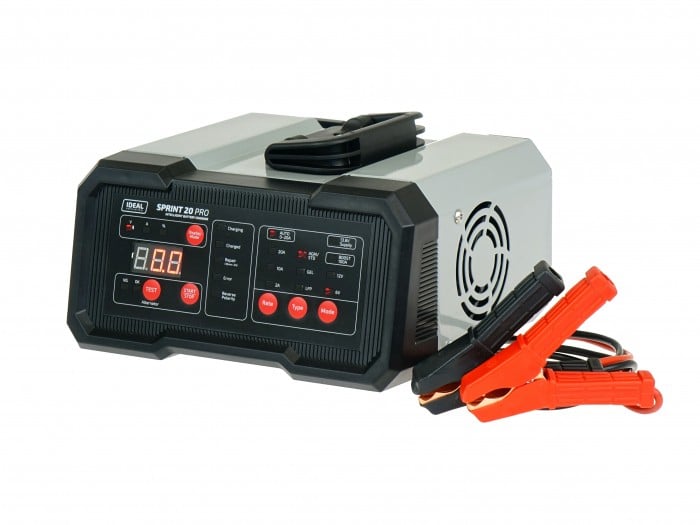 Aparat incarcat baterii auto SPRINT 20 PRO, voltaj incarcare: 6 12 V IDEAL, curent pornire: 100A, curent incarcare: 2 10 20A, alimentare: 230V, tip baterie: AGM EFB GEL LFP MF WET