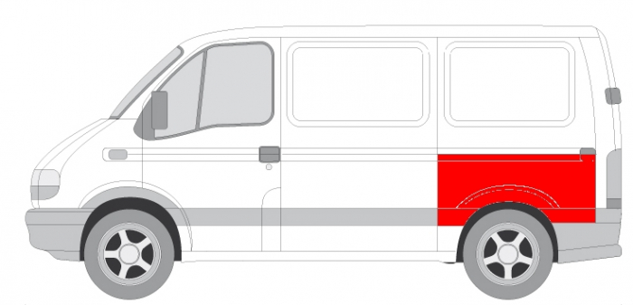Aripa spate partea stanga superioara, lungime 50mm NISSAN INTERSTAR; OPEL MOVANO; RENAULT MASTER intre 1998-2010 [2]