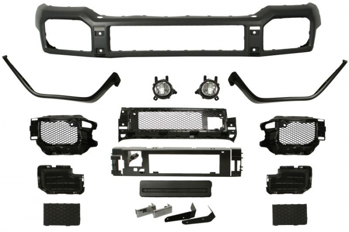 Bara (Fata, AMG; Garnitura decorativa aripa fata 2 buc., cu grilaje, cu orificii senzori parcare, grunduit) potrivit MERCEDES G (W461), G (W463) 01.02-05.18 [1]