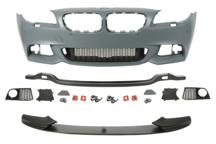 Bara (Fata, M PERFORMANCE, cu grilaje, cu orificii lampa ceata, cu orificii pentru spalator de faruri, cu orificii senzori parcare, grunduit) potrivit BMW 5 (F10)