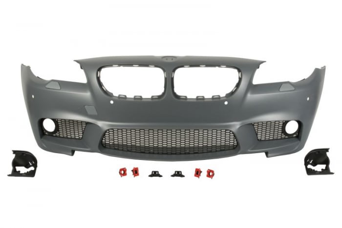 Bara fata model pachet M, cu grile, cu locas proiector cu locas spalator de faruri, cu locas senzori parcare, grunduit potrivit BMW Seria 5 F10 2009-2013
