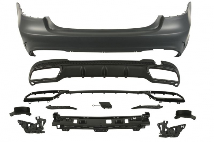 Bara spate model AMG cu intaritura; cu suporti montaj, grunduit potrivit MERCEDES Clasa E T-MODEL S212, E W212 SALON 2013-2016