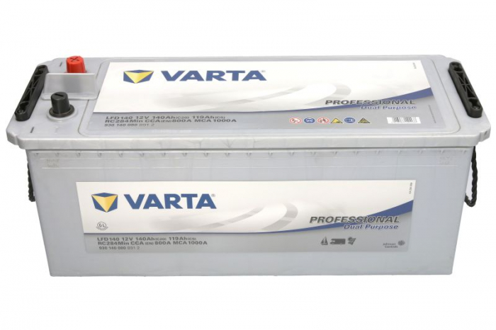 Baterie 12V 140Ah/800A PROFESSIONAL Aplicatie duala (L+ Borna standard) 513x189x223 B00 - fara flansa montare (Aplicatie duala/EFB) [3]