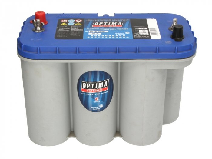 Baterie auto OPTIMA BLUE TOP AGM - 75Ah 975A R+ 12V 325x165x238 [3]