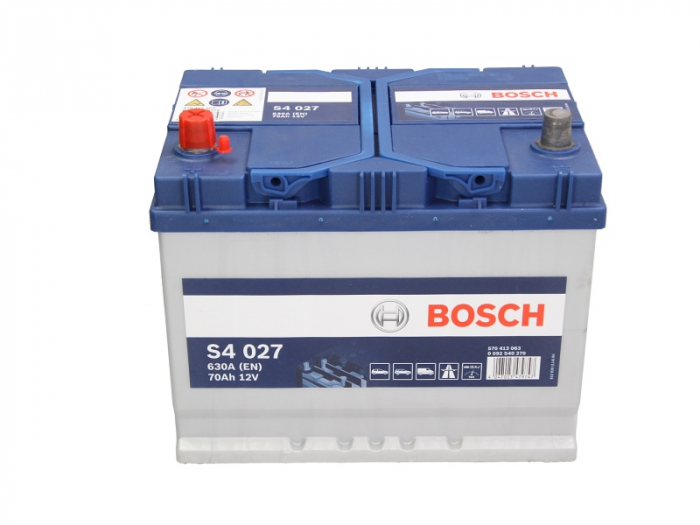 Baterie BOSCH 12V 70Ah/630A S4 (L+ Borna standard) 261x175x220 B01 - flansa montare 10.5 mm  [3]