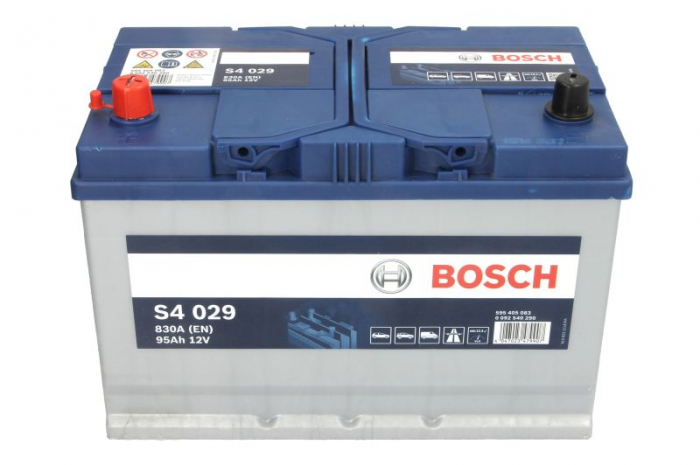Baterie BOSCH 12V 95Ah/830A S4 (L+ Borna standard) 306x173x225 B01 - flansa montare 10.5 mm  [3]