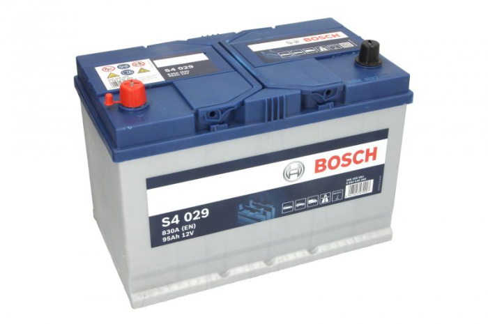 Baterie BOSCH 12V 95Ah/830A S4 (L+ Borna standard) 306x173x225 B01 - flansa montare 10.5 mm  [2]