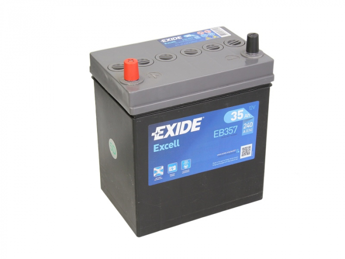 Baterie EXIDE 12V 35Ah/240A EXCELL (L+ borna subtire (vehicule japoneze)) 187x127x220 B00 - fara flansa montare  [2]