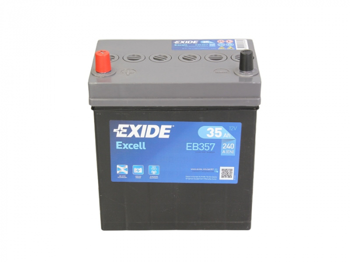 Baterie EXIDE 12V 35Ah/240A EXCELL (L+ borna subtire (vehicule japoneze)) 187x127x220 B00 - fara flansa montare  [3]