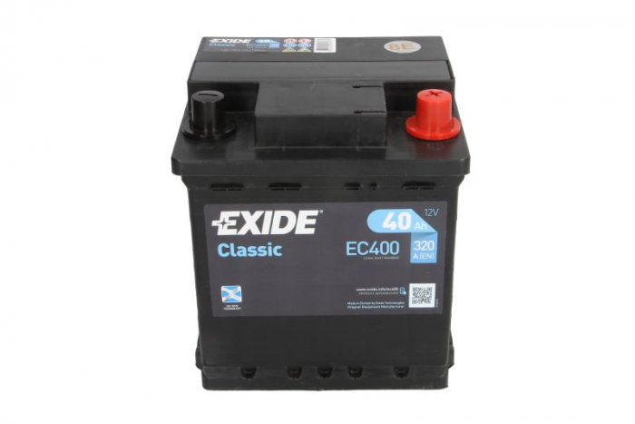 Baterie EXIDE 12V 40Ah/320A CLASSIC (R+ Borna standard) 175x175x190 B13 - flansa montare 10.5 mm  [3]