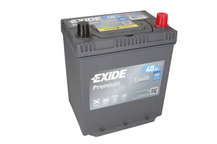 Baterie EXIDE 12V 40Ah/350A PREMIUM (R+ borna subtire (vehicule japoneze) + Borna standard) 187x127x220 B01 - flansa montare 10.5 mm (Pornire) [2]