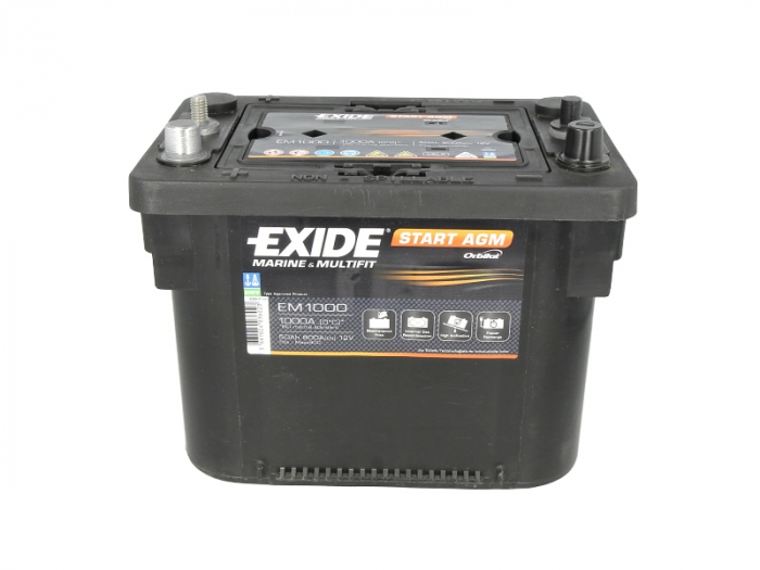 Baterie EXIDE 12V 50Ah/800A START AGM (L+ Borna standard + borna cu filet) 260x173x206 B01 - flansa montare 10.5 mm (agm/Pornire) [3]
