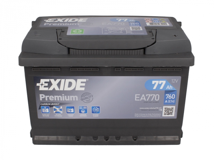 Baterie EXIDE 12V 77Ah/760A PREMIUM (R+ Borna standard) 278x175x190 B13 - flansa montare 10.5 mm  [3]
