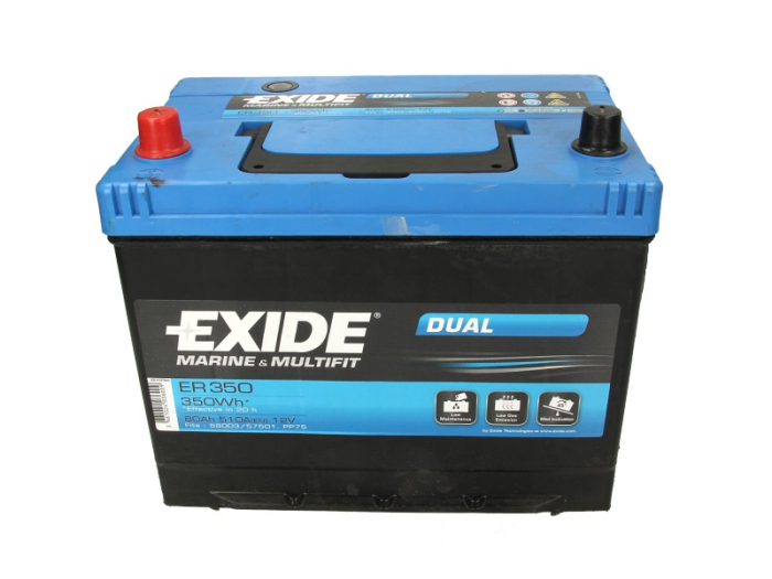 Baterie EXIDE 12V 80Ah/510A DUAL (L+ Borna standard) 260x175x225 B13 - flansa montare 10.5 mm aplicatie duala [3]