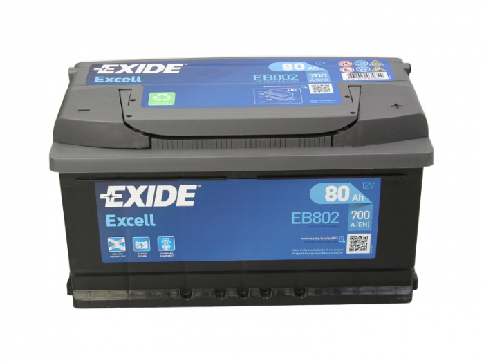 Baterie EXIDE 12V 80Ah/700A EXCELL (R+ Borna standard) 315x175x175 B13 - flansa montare 10.5 mm [3]